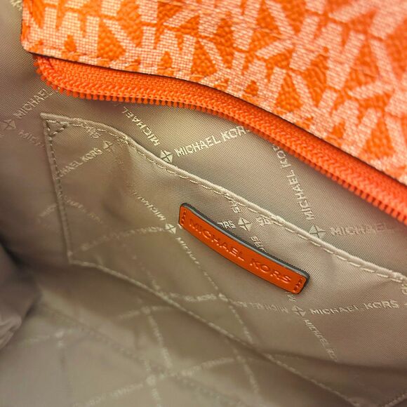 Michael Kors Mirella Small Ombré Signature Logo Crossbody Bag Red Clay - Picture 8 of 10